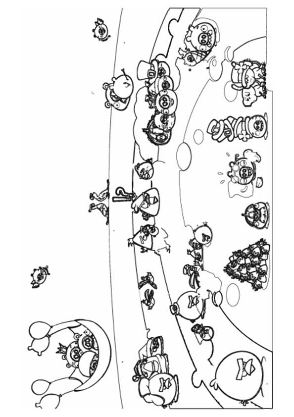 Plansa de colorat cu Angry Birds 102 5